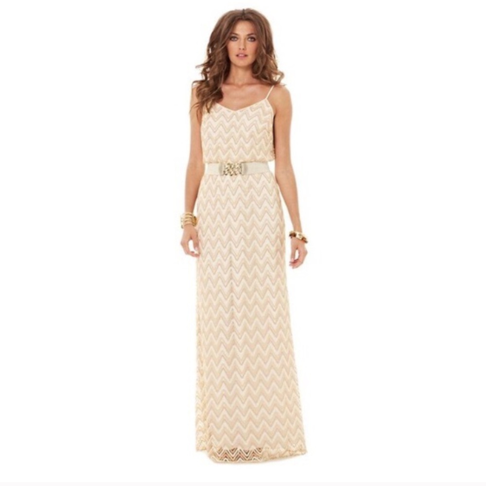 BNWT Lilly Pulitzer gold chevron maxi ☀️